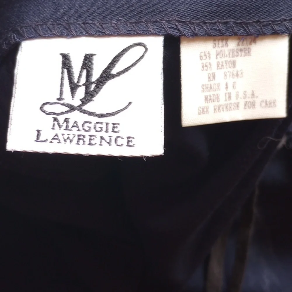 Maggie Lawrence Size 22/24 Navy Blue Skirt w/ Elastic Waist & Zipper - Picture 3 of 3